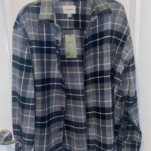 Plaid Button-Up Shirt